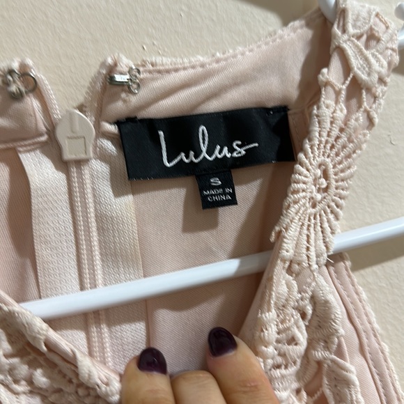 Lulus Blush High Neck Dress - Picture 3 of 3